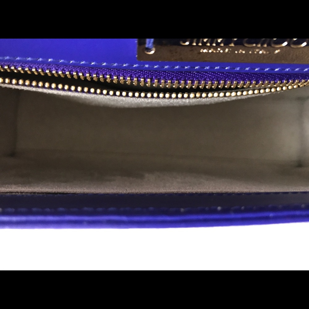 ICONIC JIMMY CHOO Violet Alba Shoulder Chain bag Retail$1690 - Picture 10 of 14